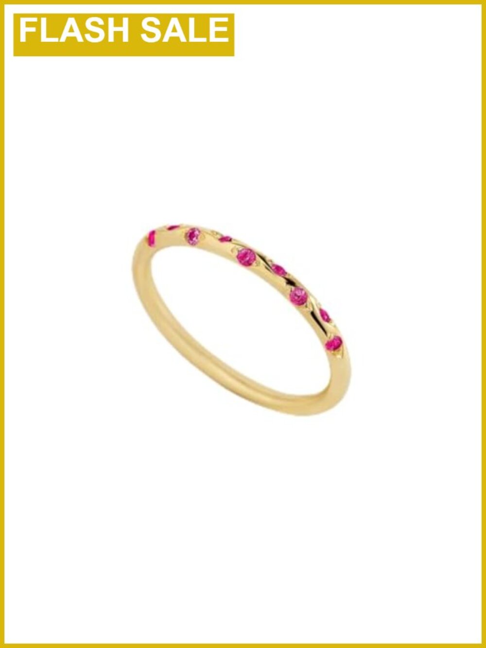 Constellation Birthstone Ring CZ Gold Plated 316L Stainless Steel Band